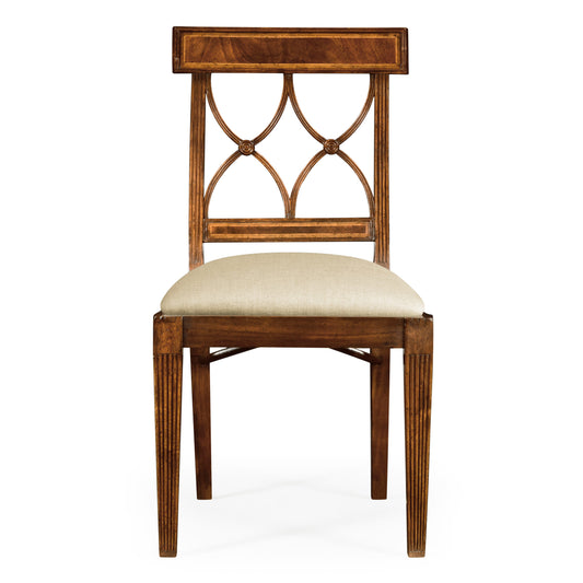 Regency Mahogany Curved Back Sdie Chair | Jonathan Charles