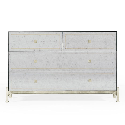 Églomisé & Silver Large Chest of Drawers | Jonathan Charles