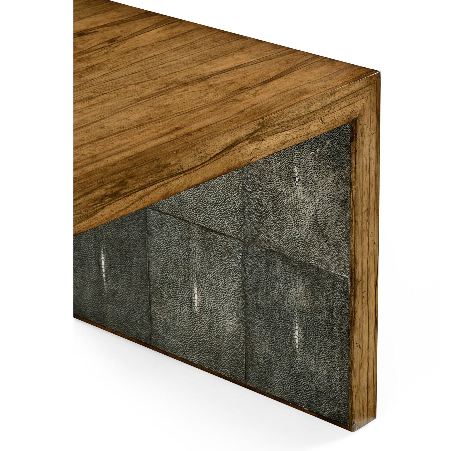 Argentinian Walnut Anthracite Faux Shagreen Coffee Table | Jonathan Charles