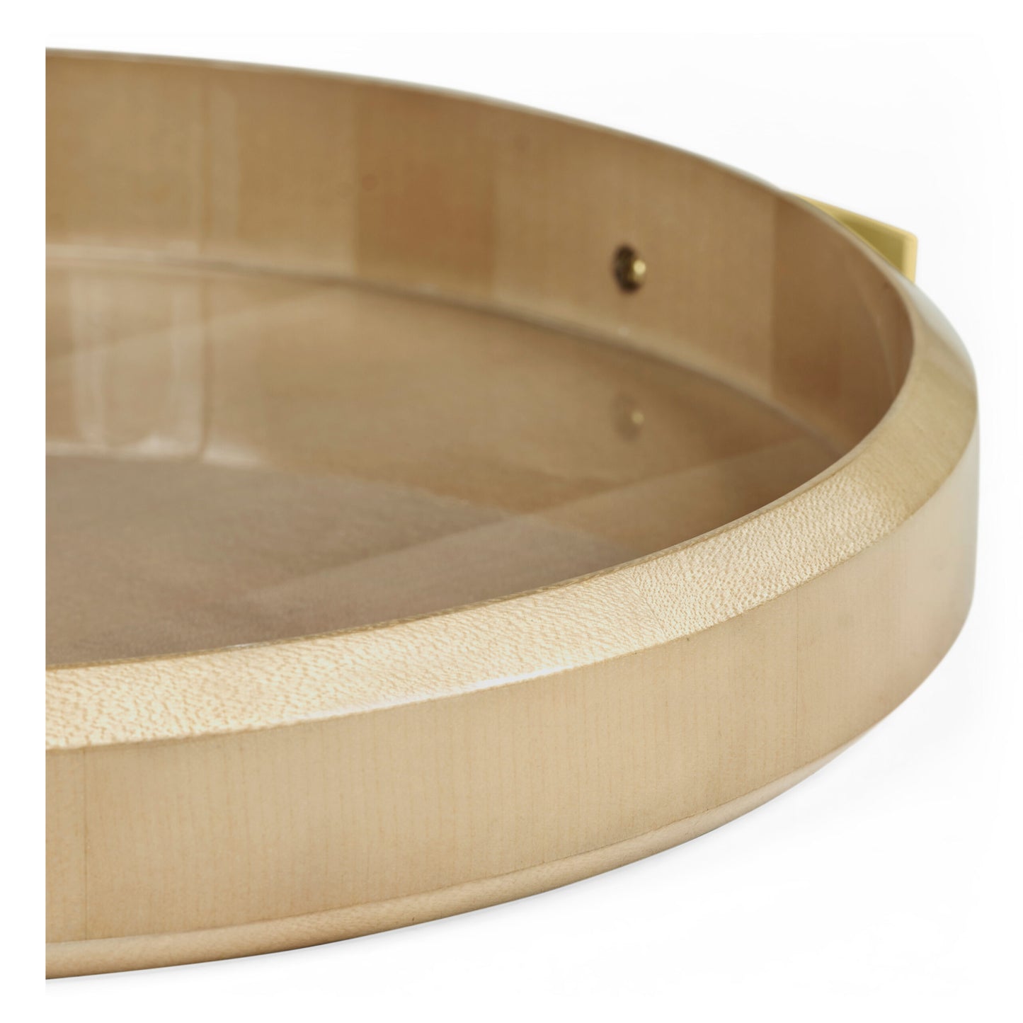 Art Deco Round Tray with Brass | Jonathan Charles