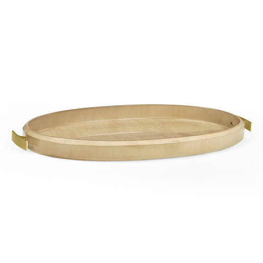 Art Deco Oval Tray with Brass | Jonathan Charles