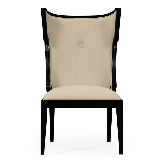 Greek key design Biedermeier black side chair | Jonathan Charles