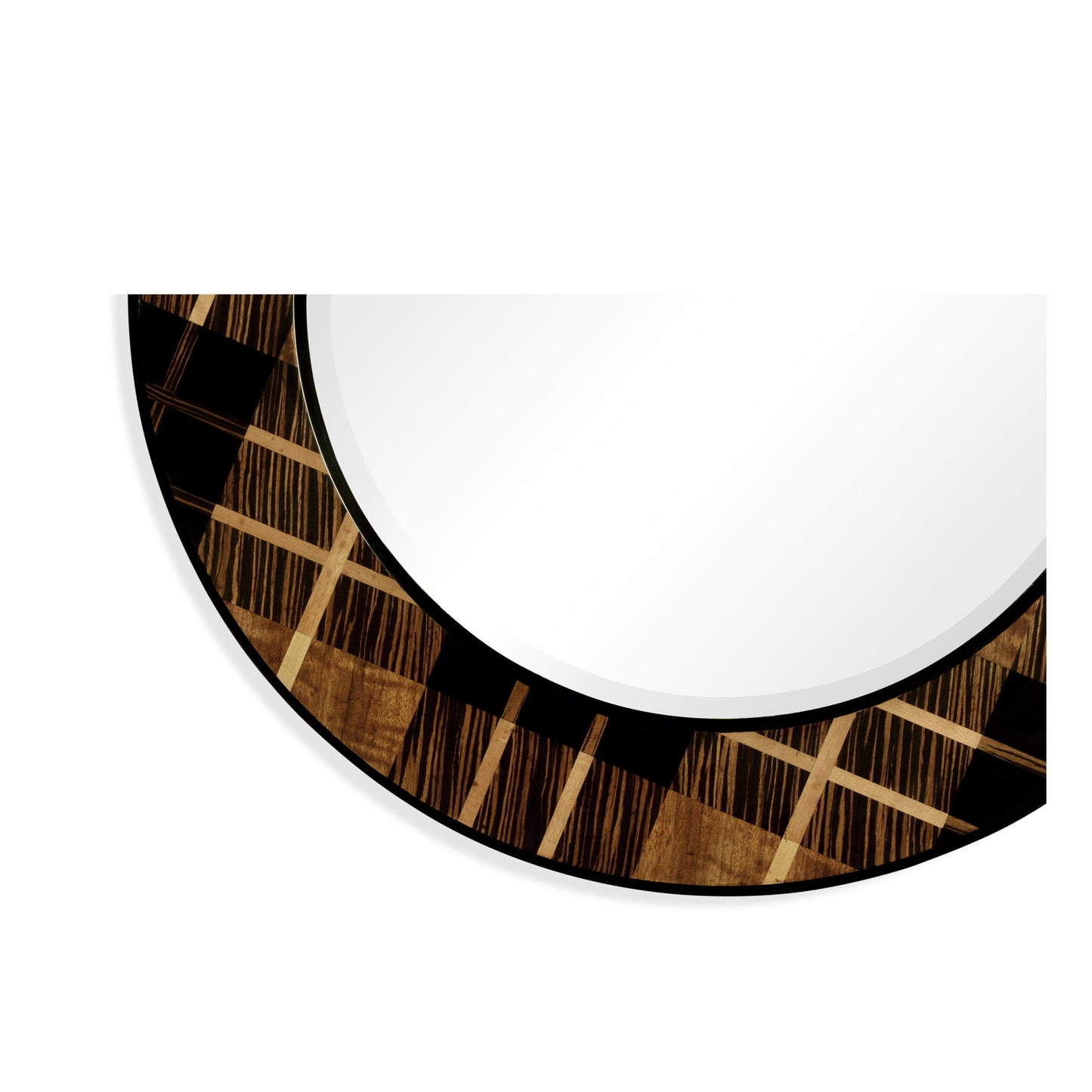 28" Hand Inlaid Tartan Porthole Mirror | Jonathan Charles