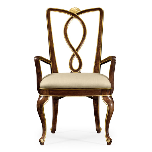 Antique mahogany brown dining armchair | Jonathan Charles