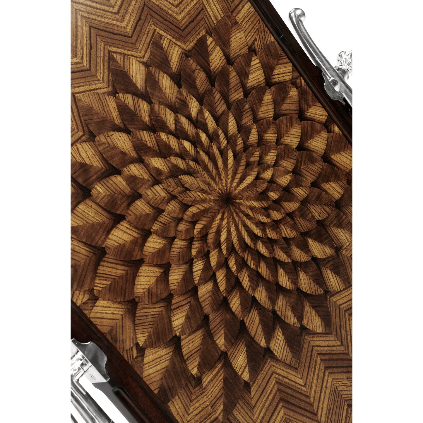 Feather Inlay Hand Carved Standing Mirror | Jonathan Charles