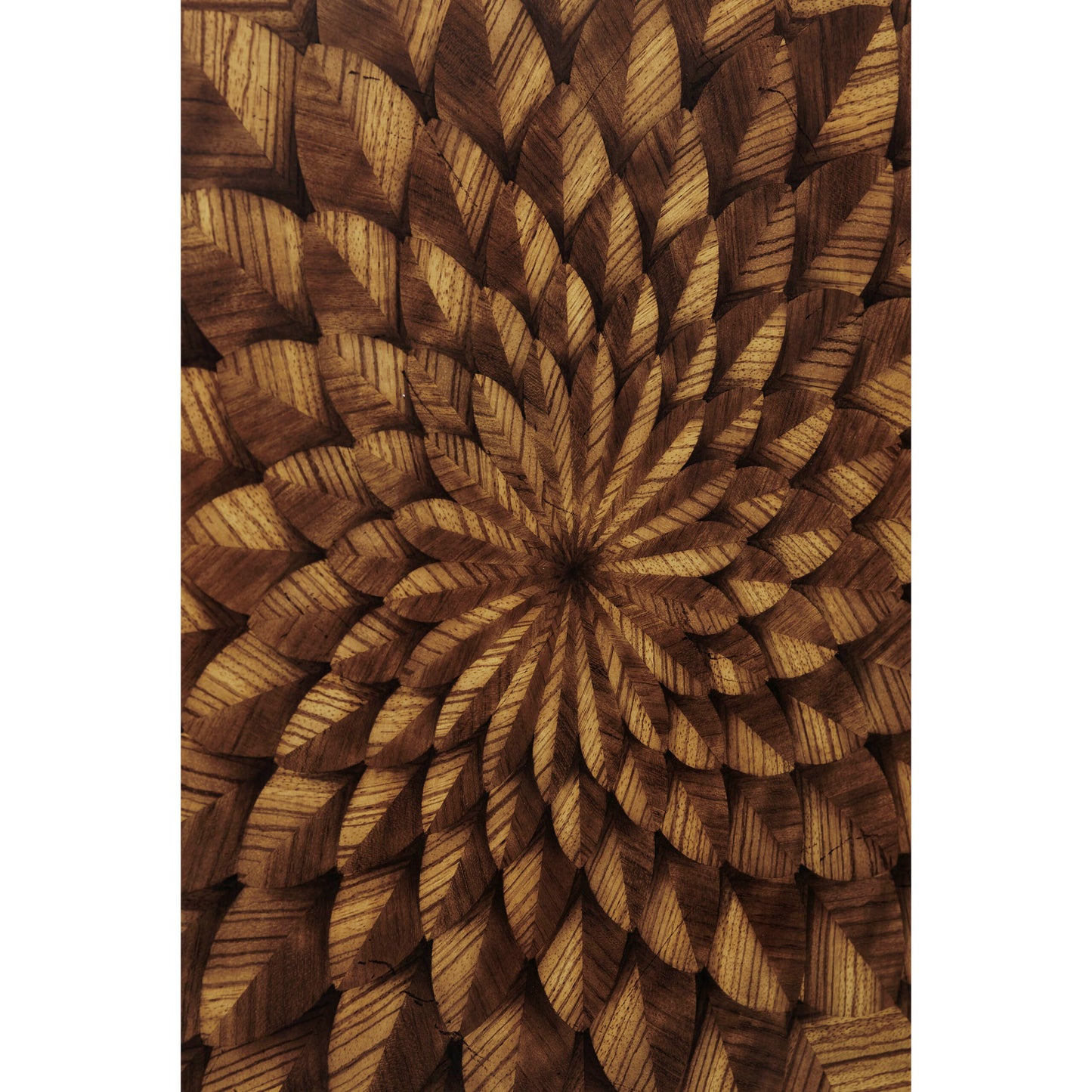 Feather Inlay Hand Carved Standing Mirror | Jonathan Charles