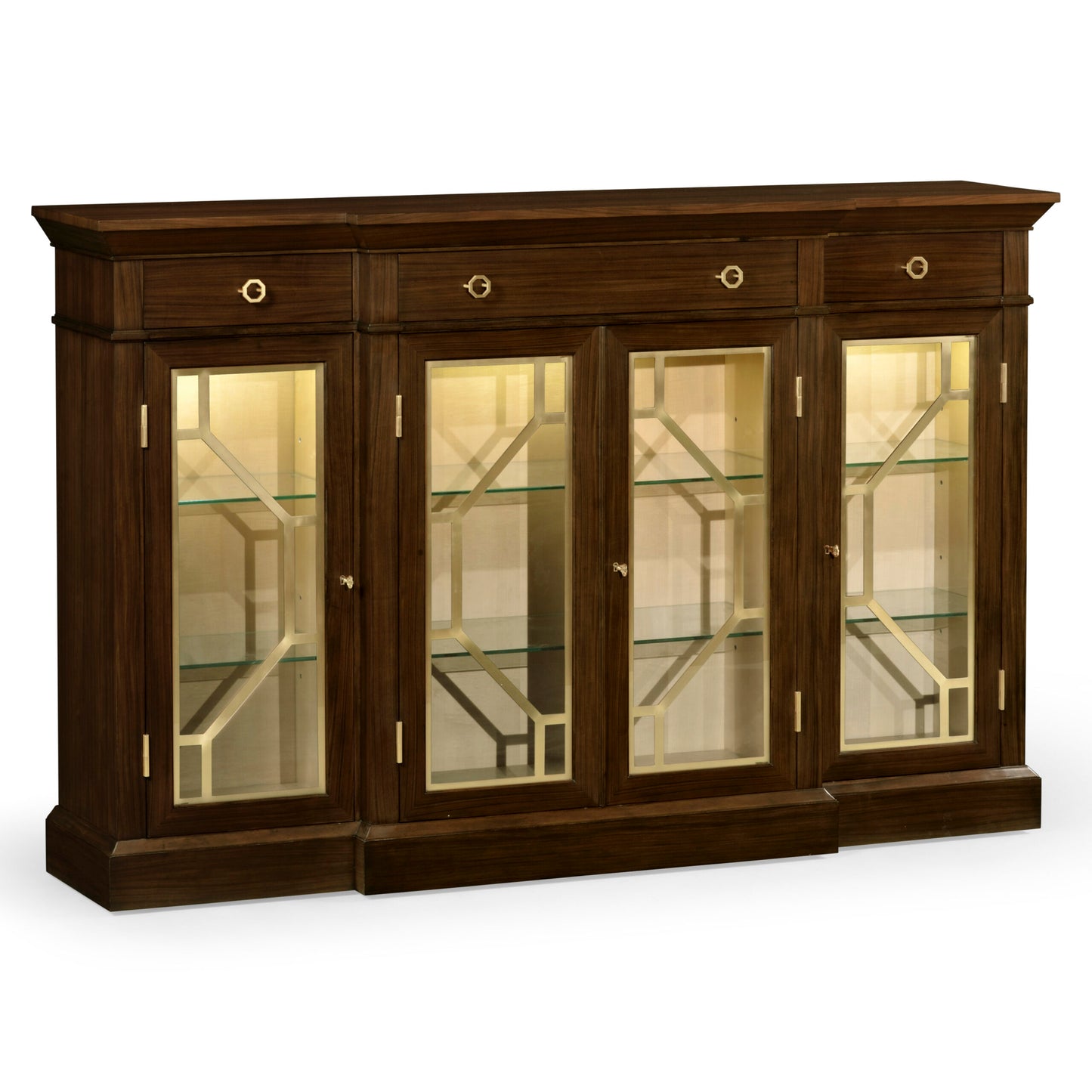 Dark RoseWood  Four-Door Display Cabinet | Jonathan Charles