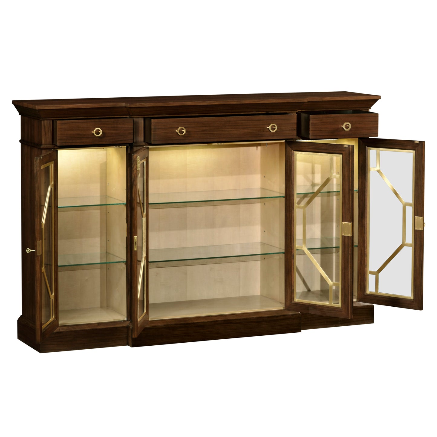 Dark RoseWood  Four-Door Display Cabinet | Jonathan Charles