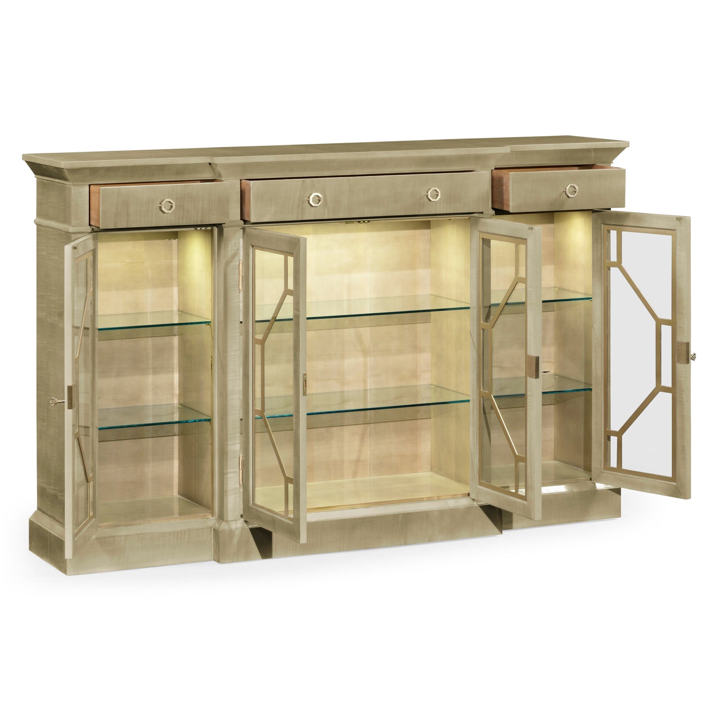 Champagne Four-Door Display Cabinet | Jonathan Charles