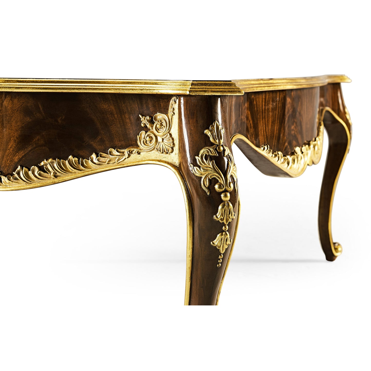 Coffee & End table Set with Gilt Carved Detailing Antique mahogany Brown | Jonathan Charles