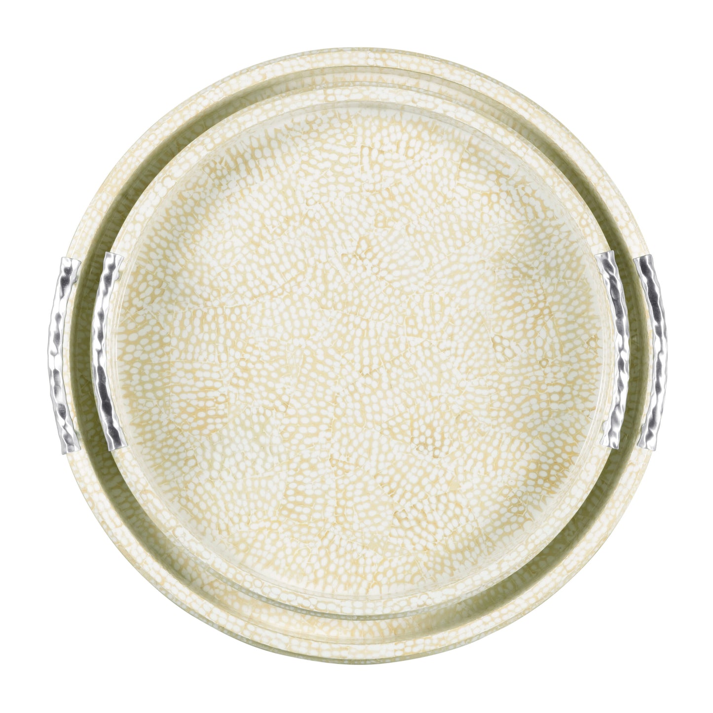 Duo Circular Yellow Eggshell Tray | Jonathan Charles