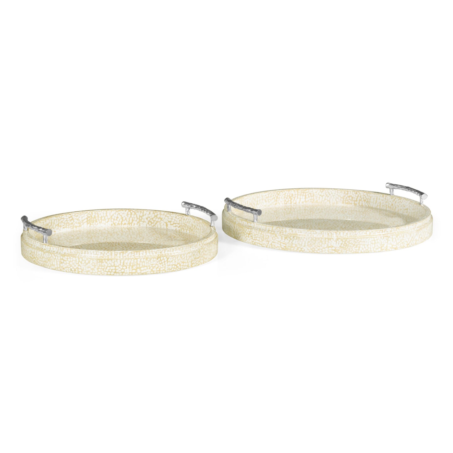 Duo Circular Yellow Eggshell Tray | Jonathan Charles