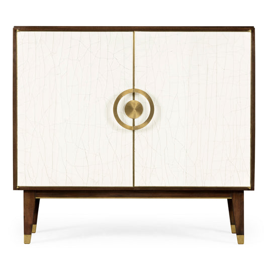 Walnut &amp; Crackle Cloth Lacquered Sideboard | Jonathan Charles