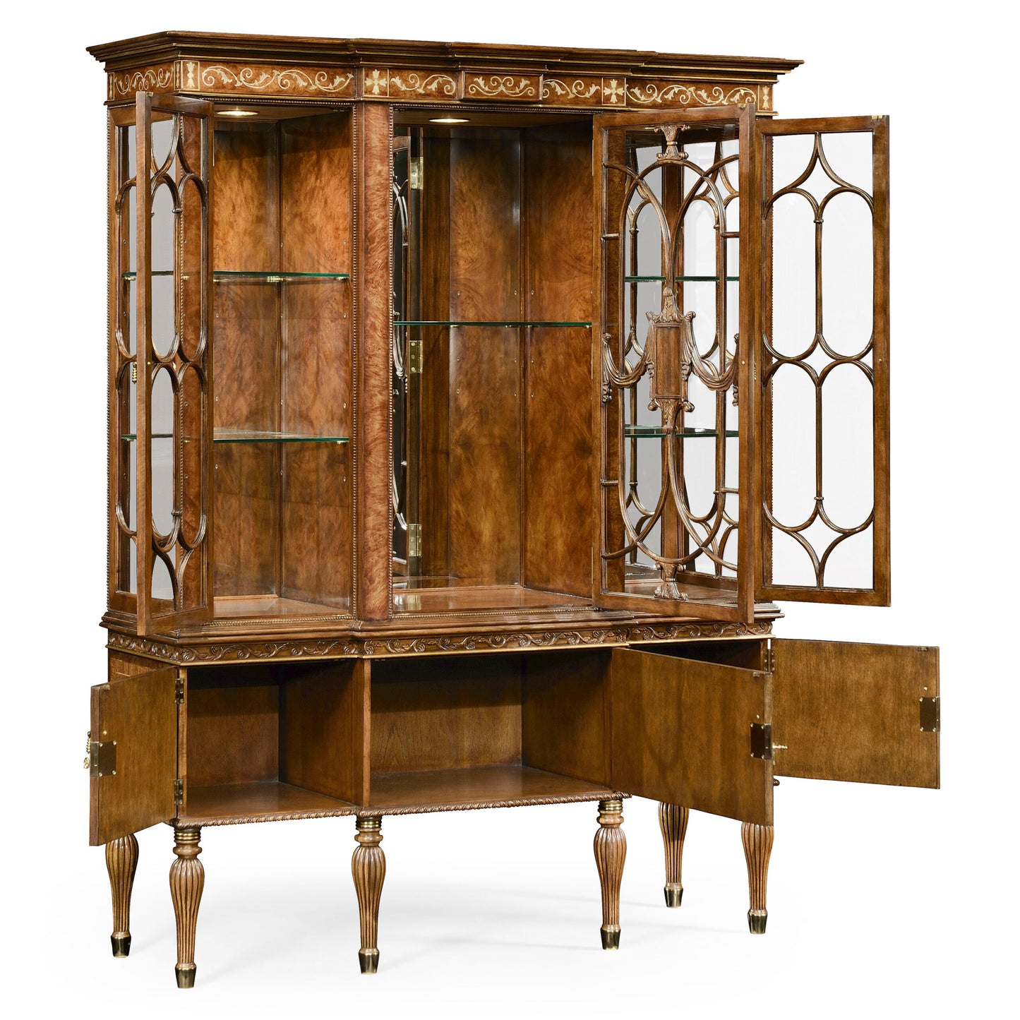 Burl & Mother of Pearl Display Cabinet | Jonathan Charles