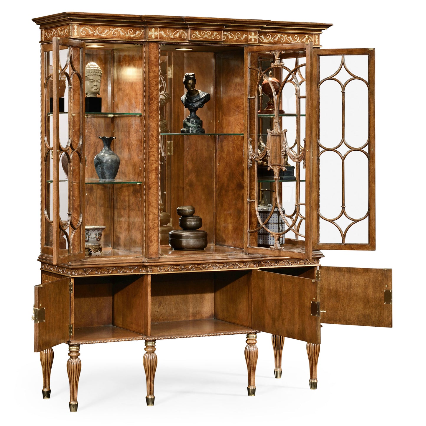 Burl & Mother of Pearl Display Cabinet | Jonathan Charles