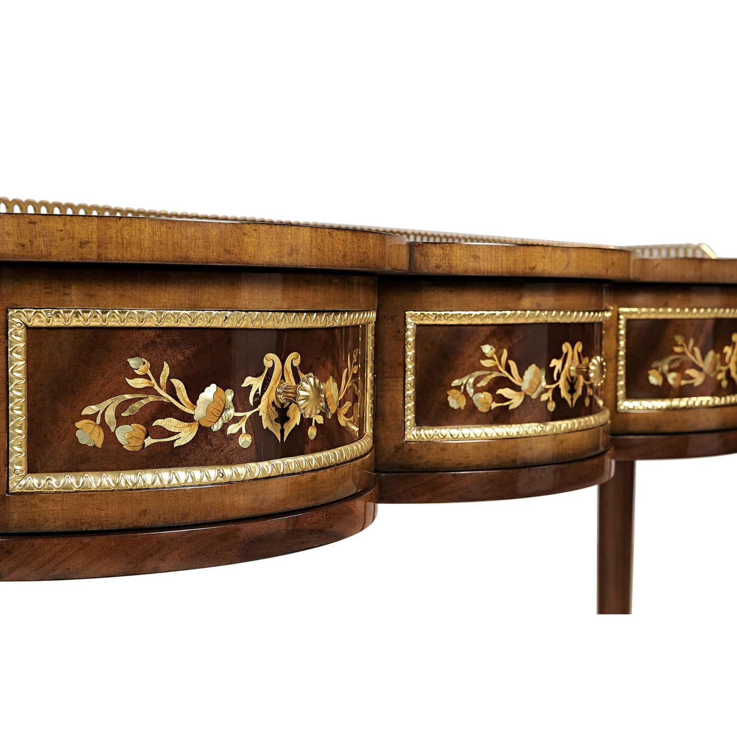 Mahogany console table with mother of pearl & marquetry | Jonathan Charles