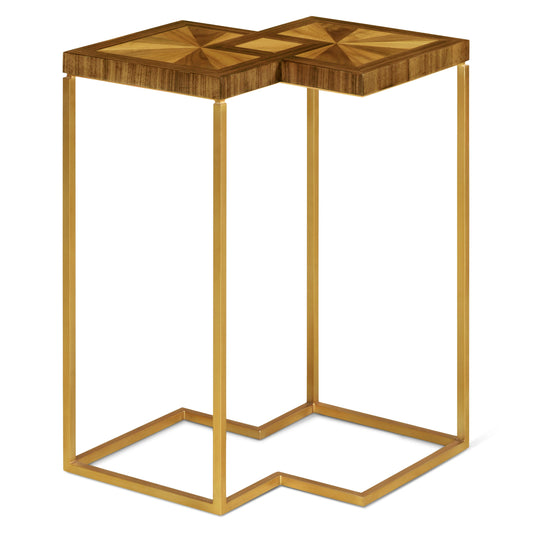 Double Diamond Bookmatched Walnut Side Table | Jonathan Charles