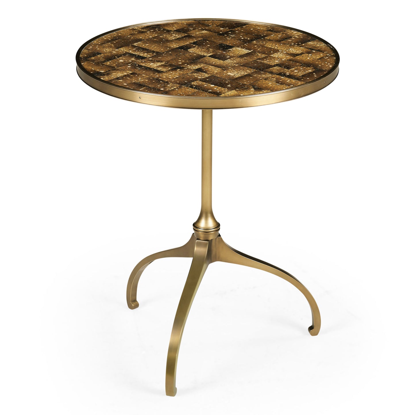 Round Dark Brown Eggshell Side Table | Jonathan Charles