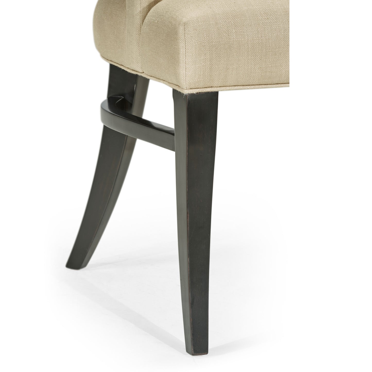 Espresso Dining Side Chair Upholstered in Leather | Jonathan Charles