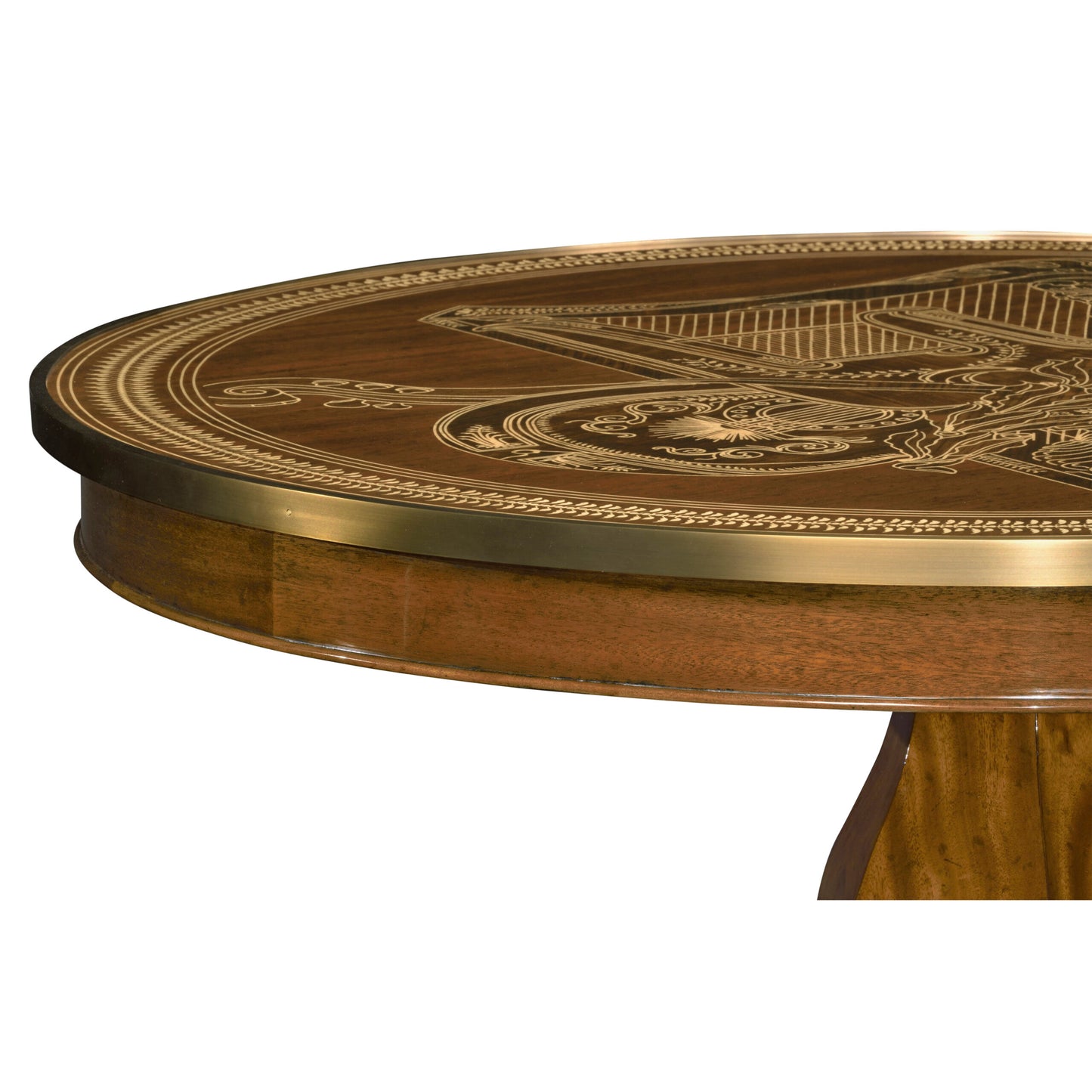 Medium Mahogany & Marquetry Left Hall Tilted Top Centre Table | Jonathan Charles