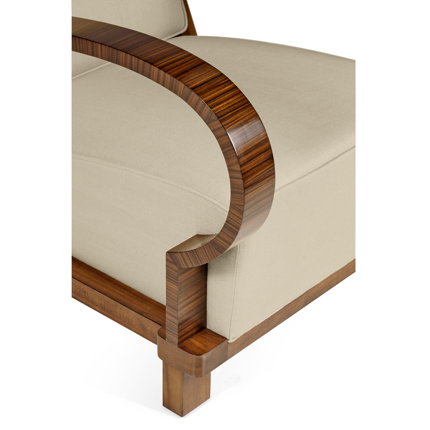 Moderne High Lustre Santos RoseWood  Armchair | Jonathan Charles