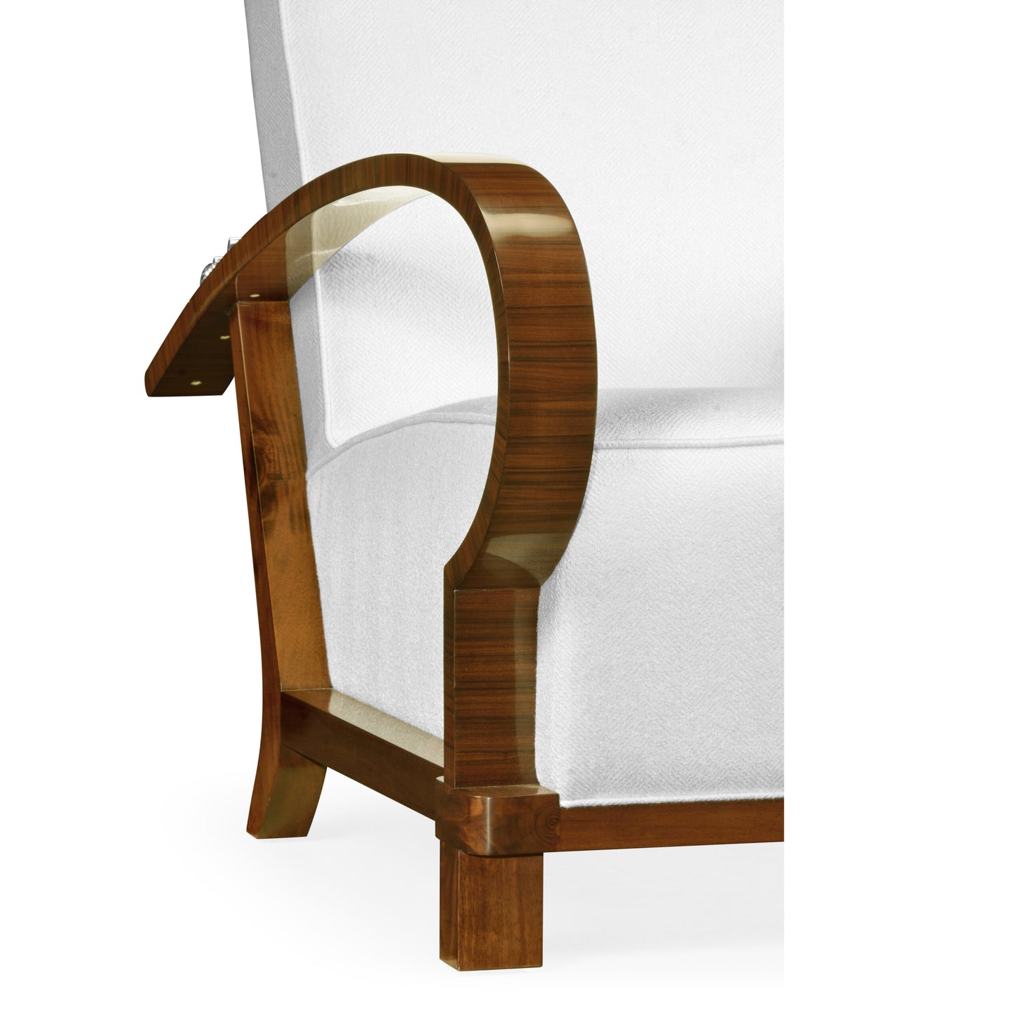 Moderne High Lustre Santos RoseWood  Armchair | Jonathan Charles