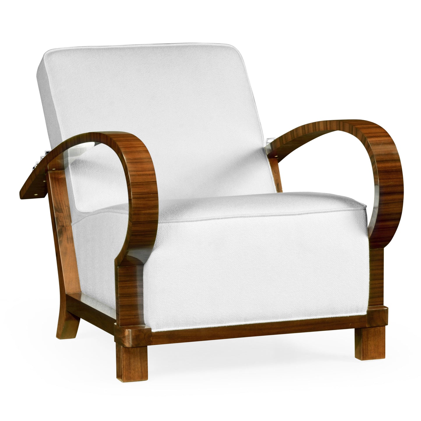 Moderne High Lustre Santos RoseWood  Armchair | Jonathan Charles