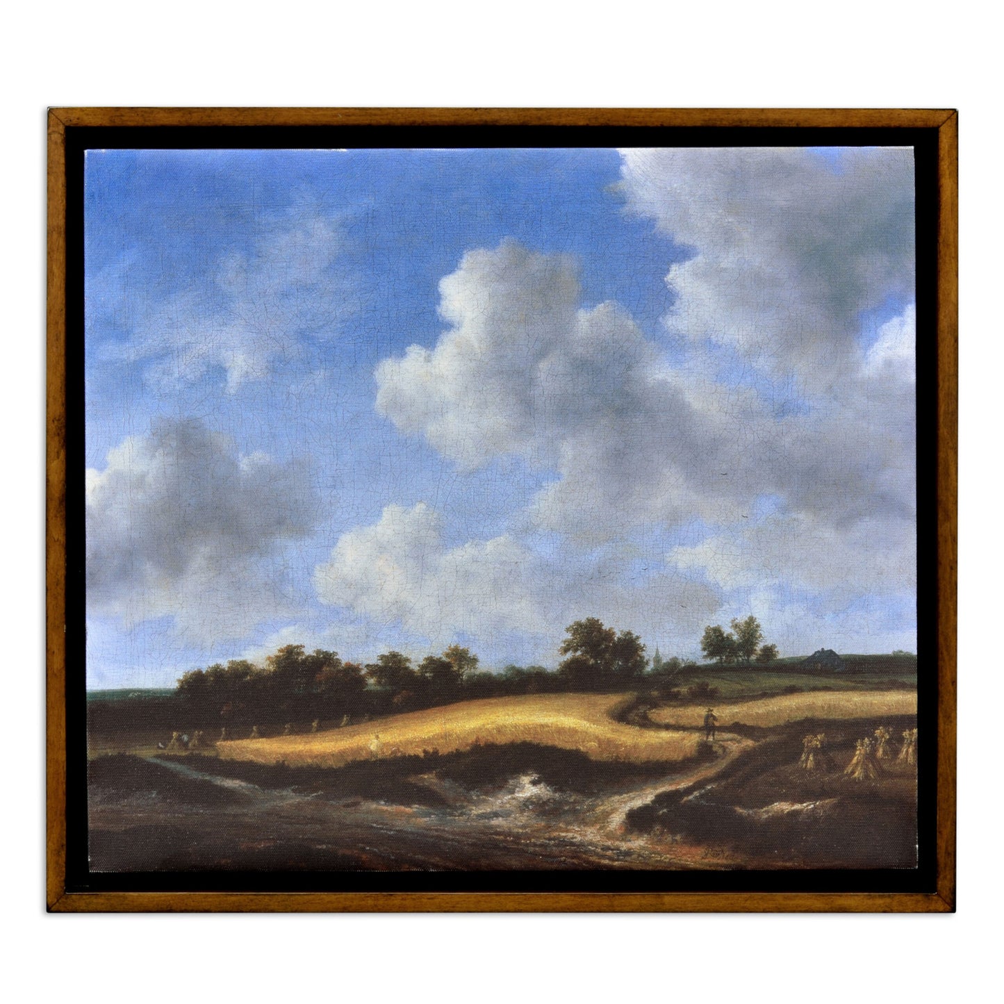 Wheatfield Painting on a Honey Walnut Frame | Jonathan Charles