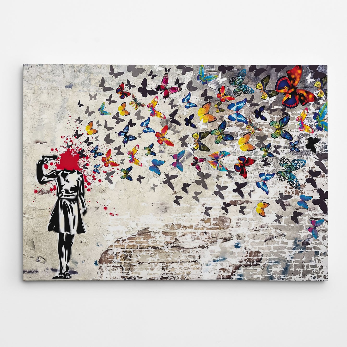 Butterflies Framed Canvas Painting