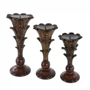 Feather Bloom Candle Holder,(Set of 3) | The Gallery