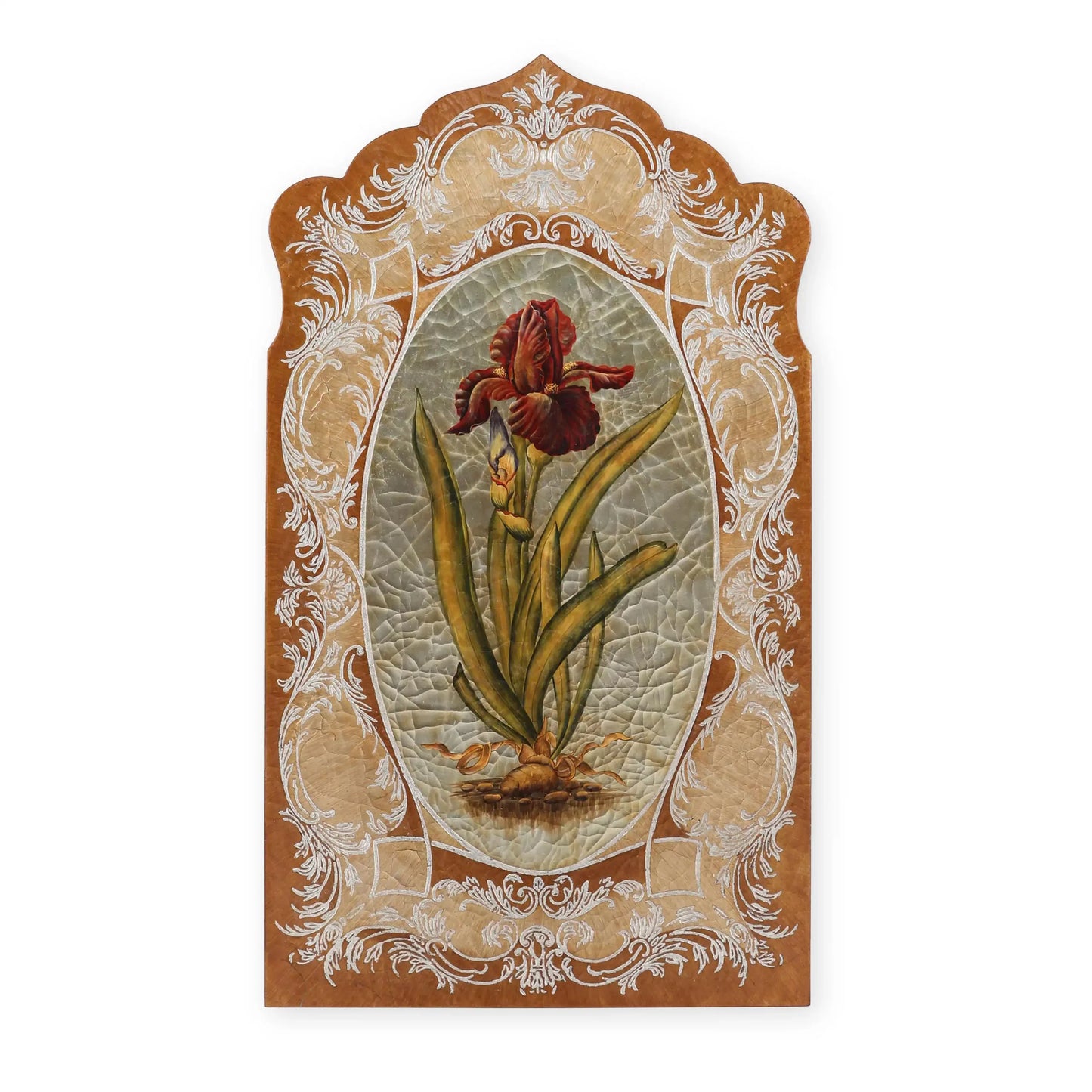 Iris Red Flower Wall Panel | Art And Decor