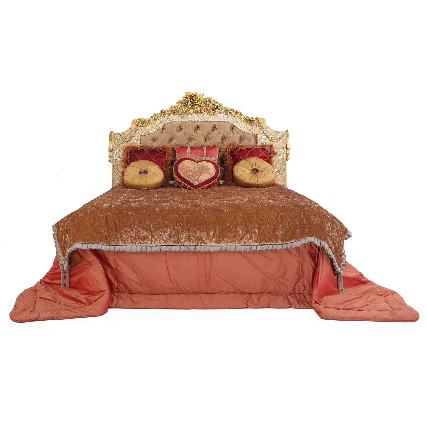 Balinese King Headboard Gold | Bed Room