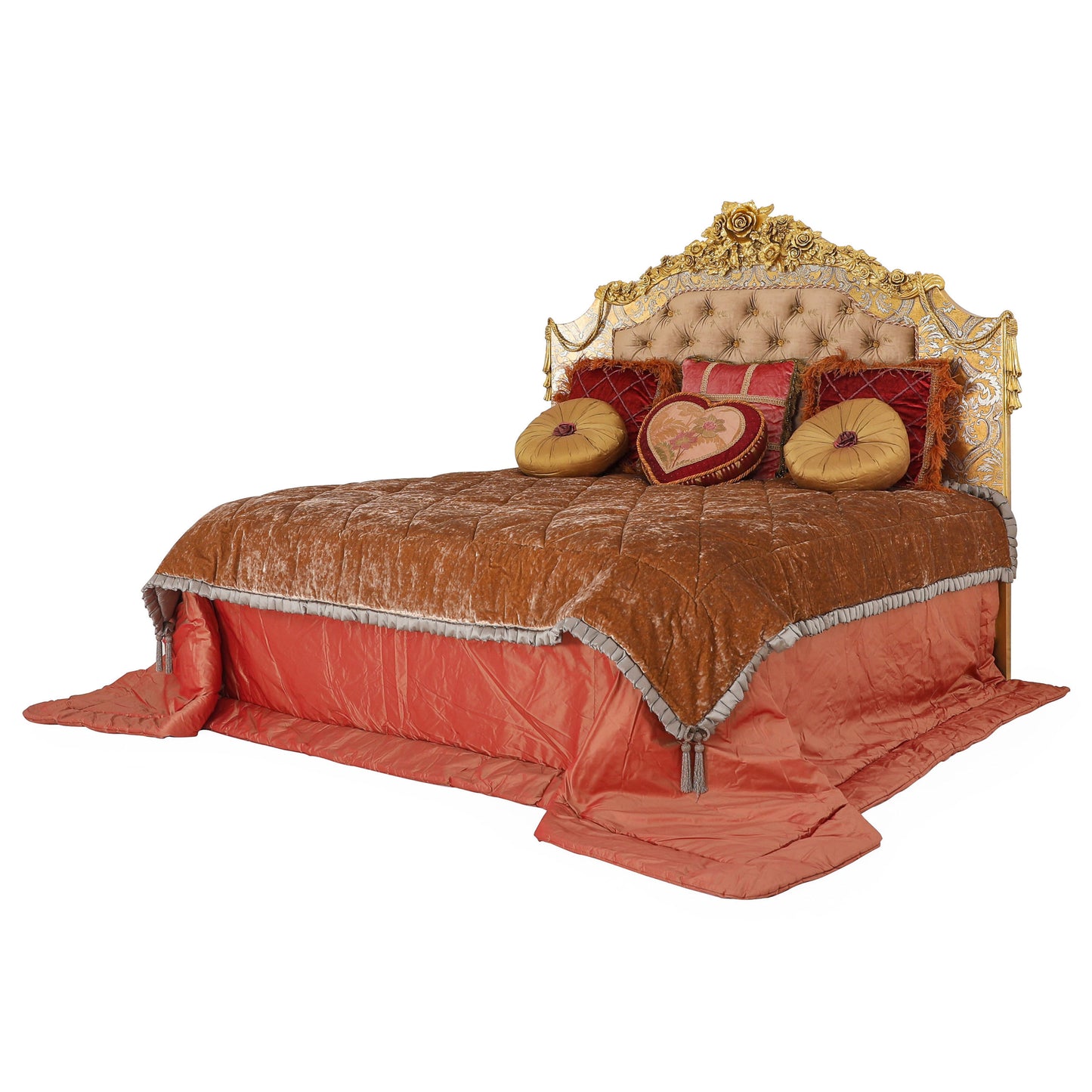 Balinese King Headboard Gold | Bed Room