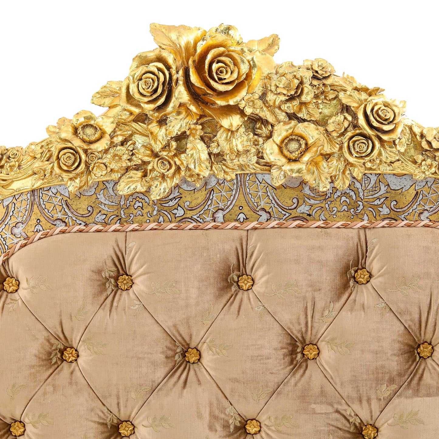 Balinese King Headboard Gold | Bed Room