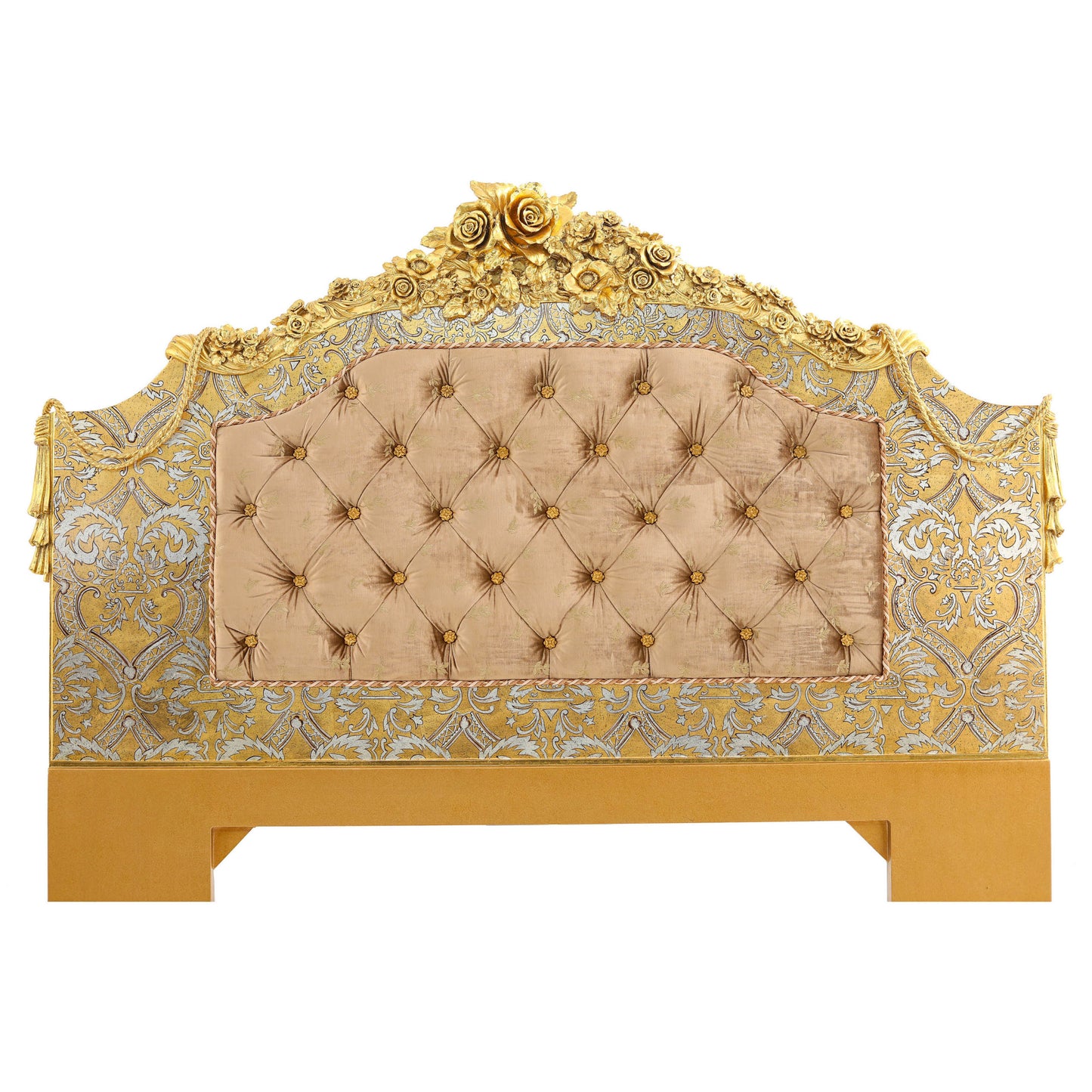 Balinese King Headboard Gold | Bed Room