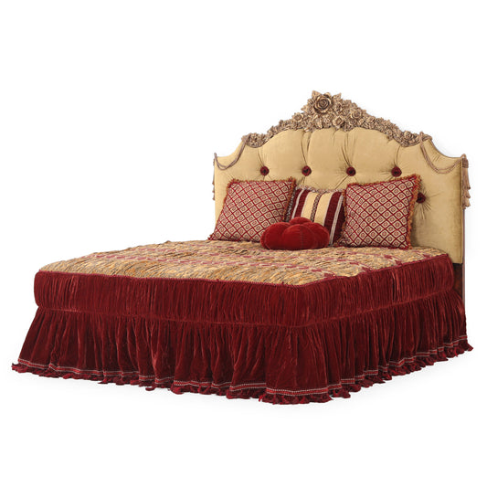 اللوح الأمامي للملك الباليني باللون الأحمر | غرفة نوم