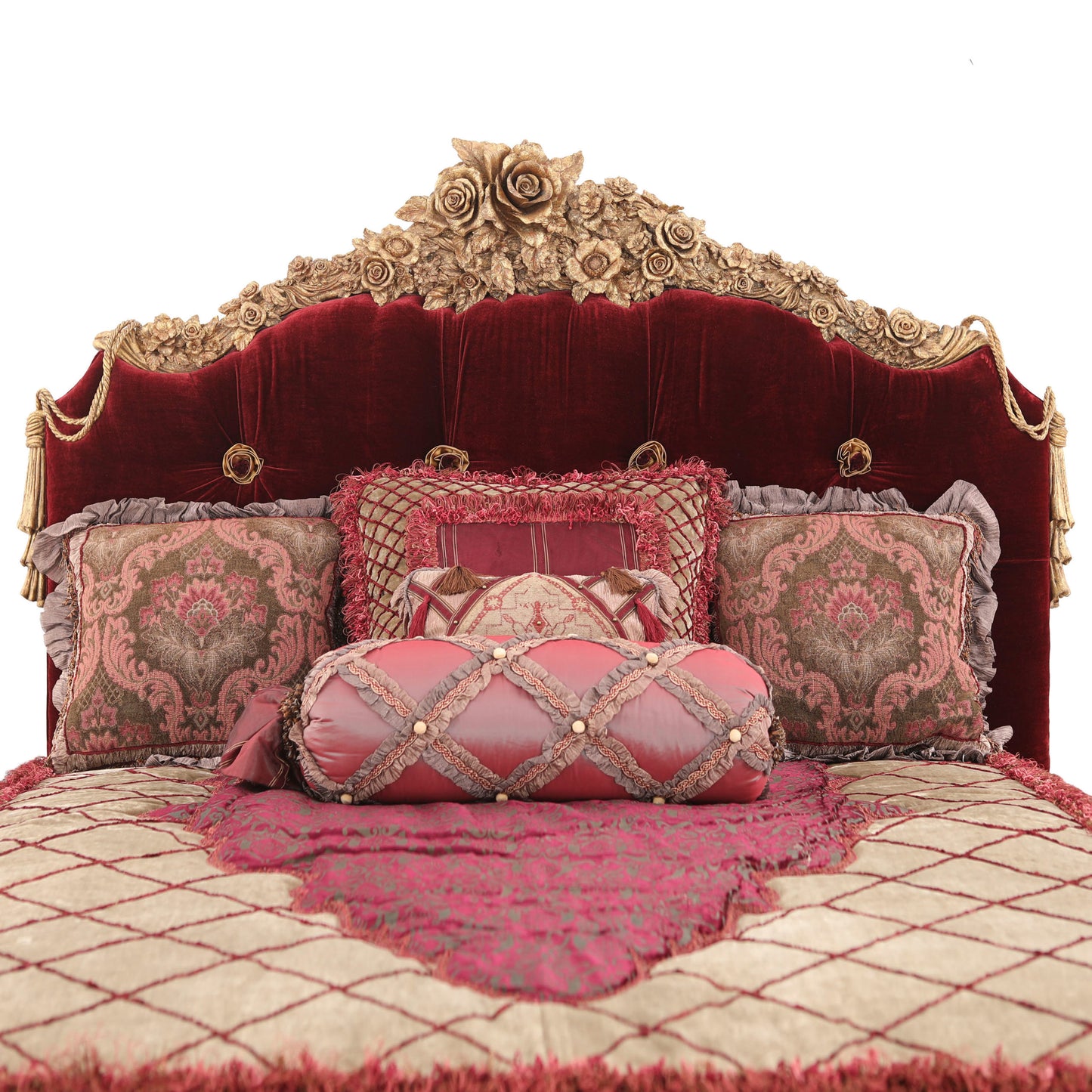 Balinese Queen Headboard Red | Bed Room