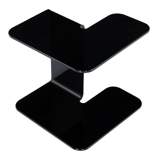 Twin Coffee Table in curved glass of 12 mm Black | Fiam