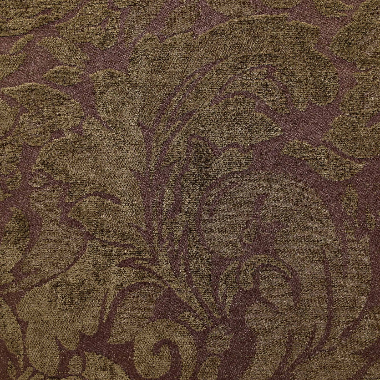 Glazed Damask Purple Fabric