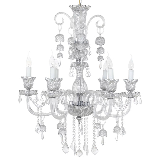 Gloria Silver Six Arms Chandelier | Lighting