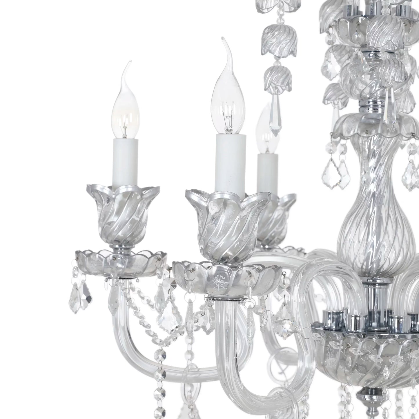 Gloria Silver Six Arms Chandelier | Lighting