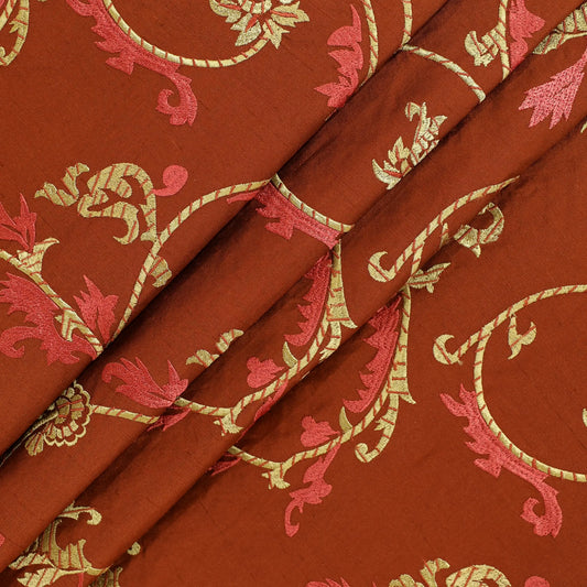 Palazzo embroidered silk fabric