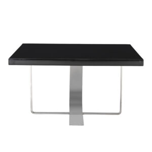 Place 4 Coffee - Table Wood  Glossy Laquered Black Metal Chro