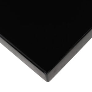 Place 4 Coffee - Table Wood  Glossy Laquered Black Metal Chro