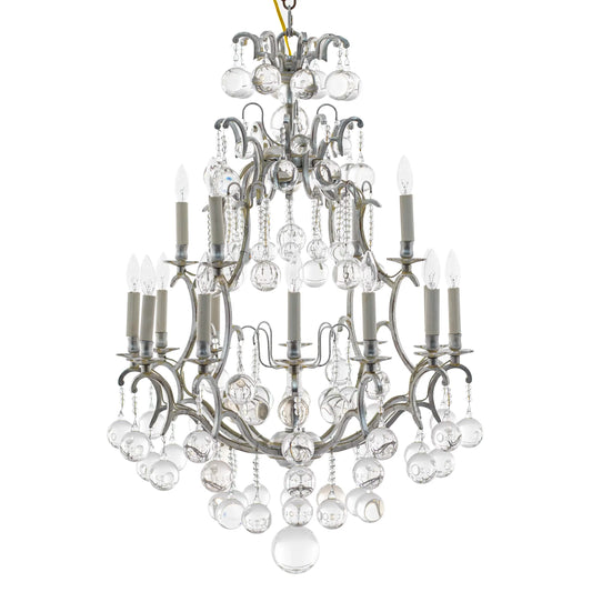 Silver Leaf Chandelier | Decorative Lighting