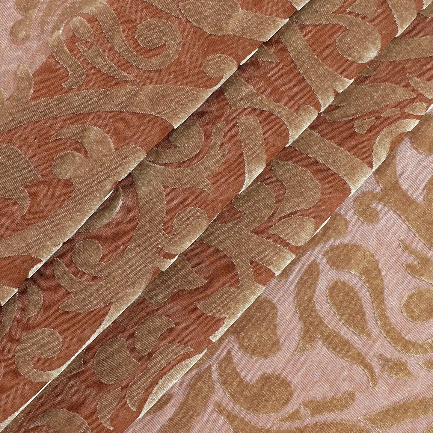 Sivam Color salmon burn out Fabric