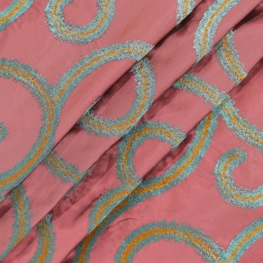 Beaumont embroidered silk fabric