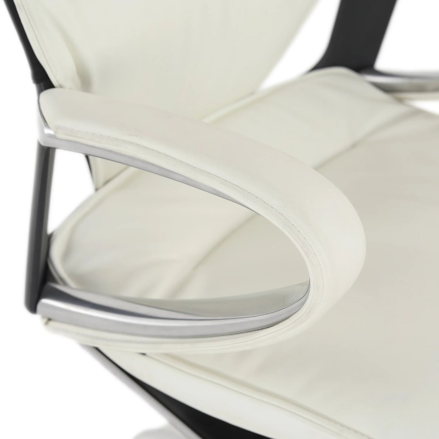 Modus White Leather Executive Office Chair