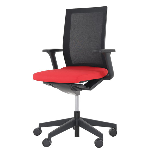كرسي مهام مكتب من القماش الأحمر من نيوس