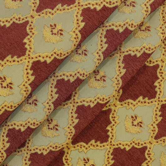 Rajasthan terracotta woven quilted fabric